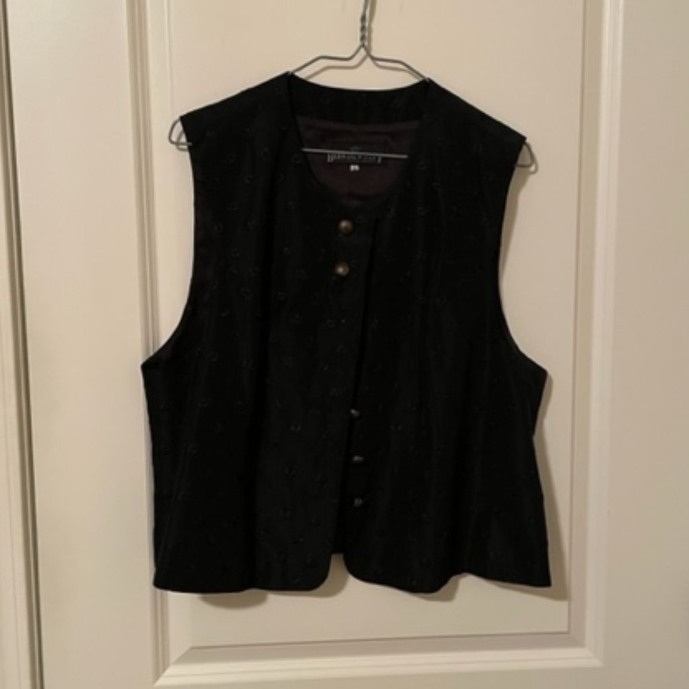 Vintage Berwin & Wolff black patterned vest